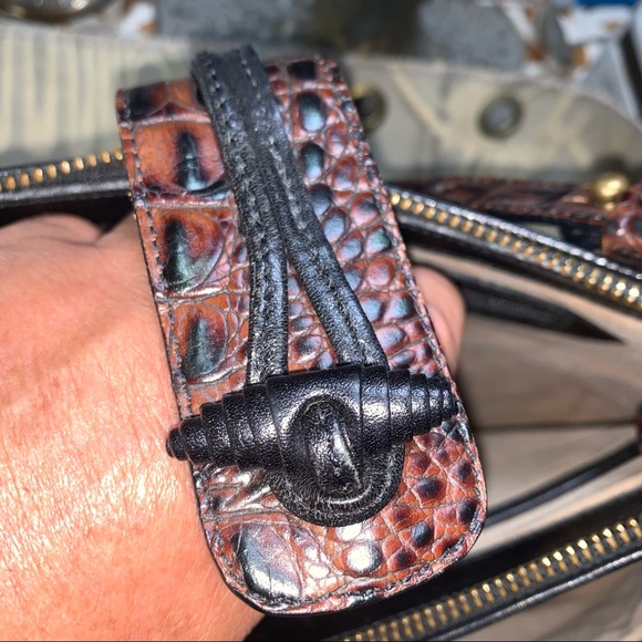 Brahmin Black w/Brown Croc Trim - Picture 9 of 17